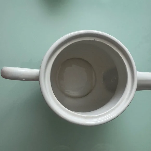 {Enesco Precious Moments} Christmas Happy Holly Days Stoneware Teapot Set 1994 - Picture 14 of 15